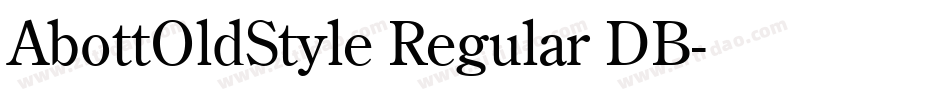 AbottOldStyle Regular DB字体转换